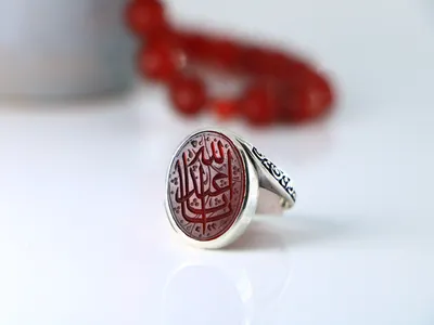 انگشتر نقره مردانه عقیق خراسانی