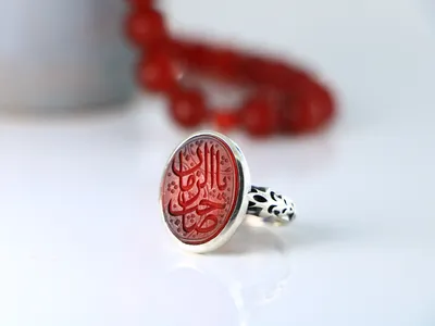 انگشتر نقره مردانه عقیق خراسانی